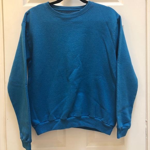 Blue basic Hanes sweatshirt - Picture 1 of 3